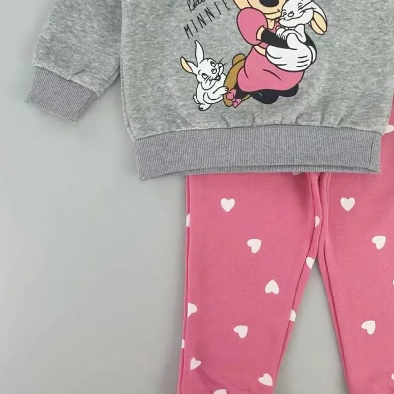 2pcs Set Winter Clothes Long Sleeve Minnie Sweater + Thick Pants - itzy bitsy