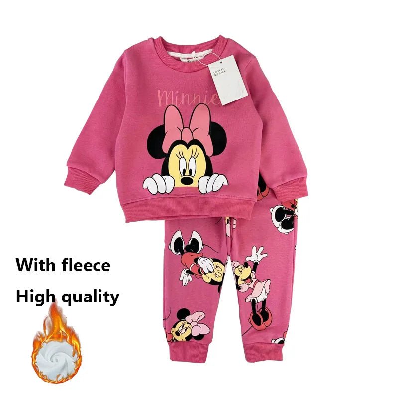 2pcs Set Winter Clothes Long Sleeve Minnie Sweater + Thick Pants - itzy bitsy