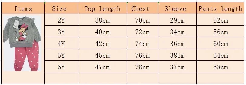 2pcs Set Winter Clothes Long Sleeve Minnie Sweater + Thick Pants - itzy bitsy