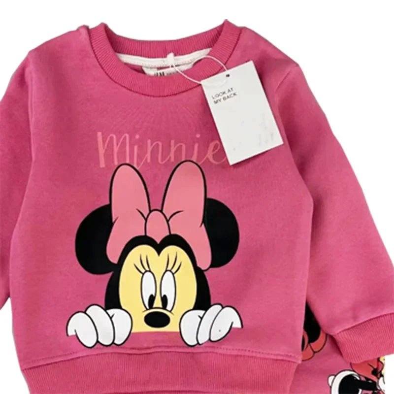 2pcs Set Winter Clothes Long Sleeve Minnie Sweater + Thick Pants - itzy bitsy