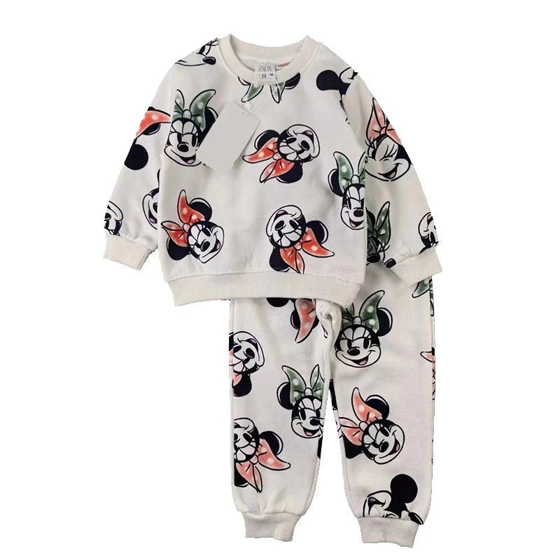 2pcs Set Winter Clothes Long Sleeve Minnie Sweater + Thick Pants - itzy bitsy