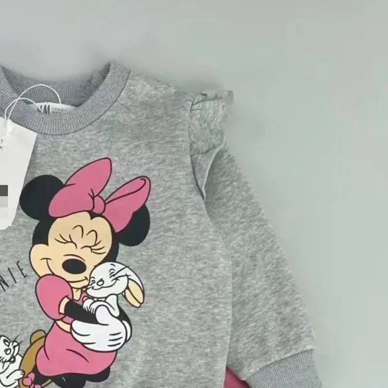 2pcs Set Winter Clothes Long Sleeve Minnie Sweater + Thick Pants - itzy bitsy
