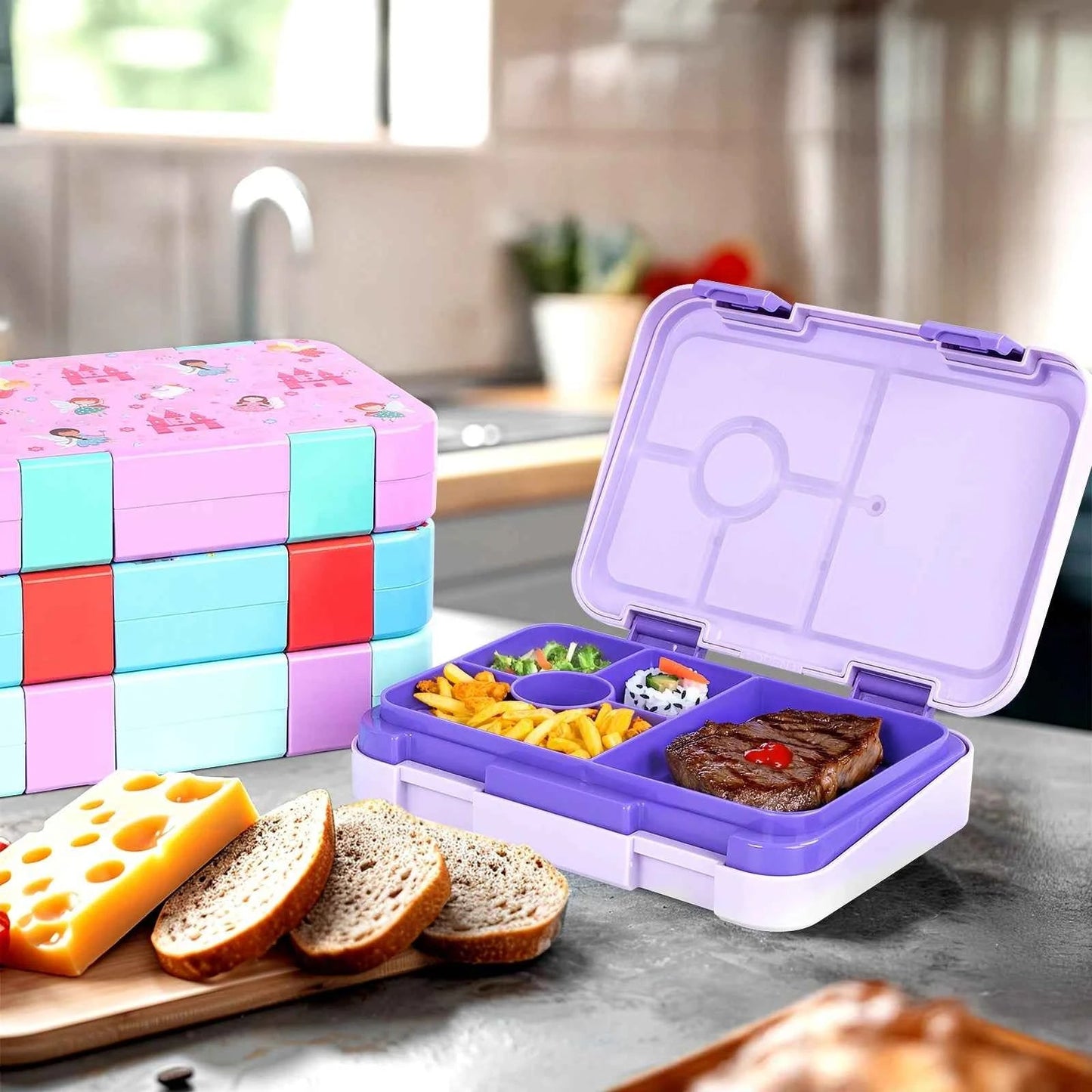 37oz Adorable Cartoon Printed Bento Box Leakproof BPA - Free - itzy bitsy