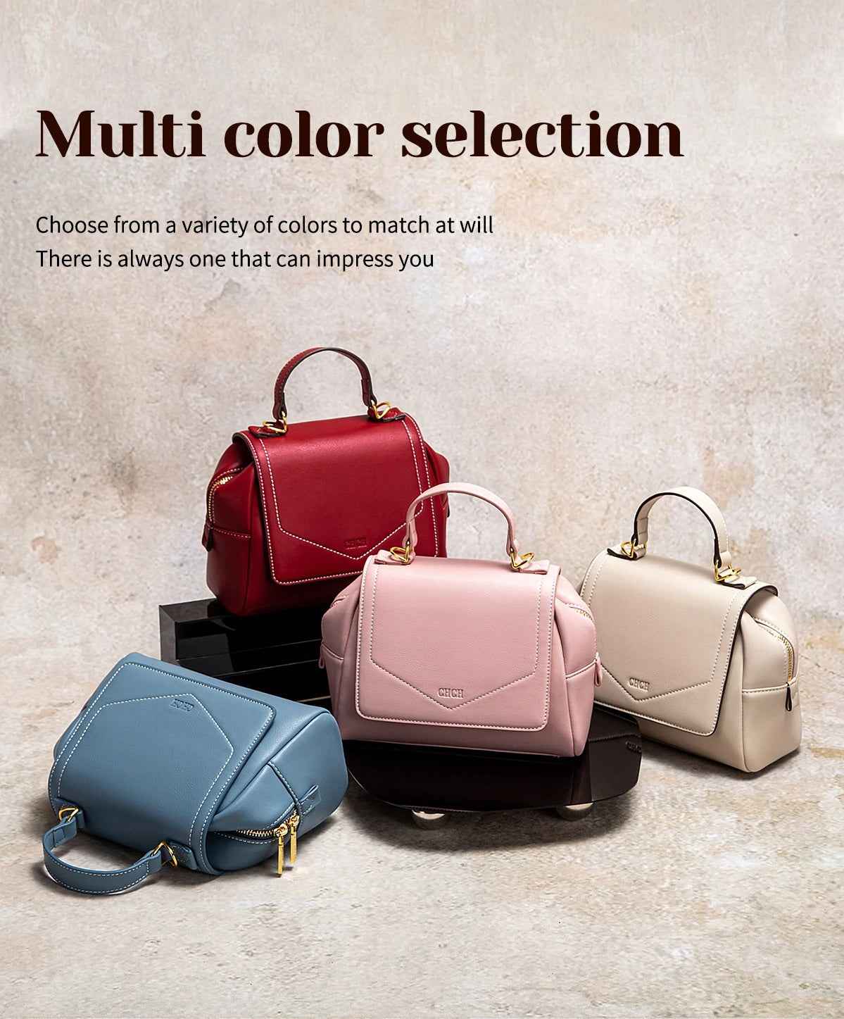 CHCH Women's Magnetic Flip Cover Crossbody Bag