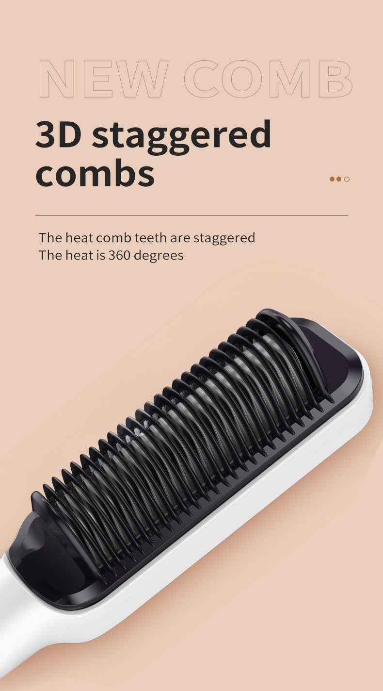 Pink Multifunctional Electric Hair Straightening Comb (Copy)