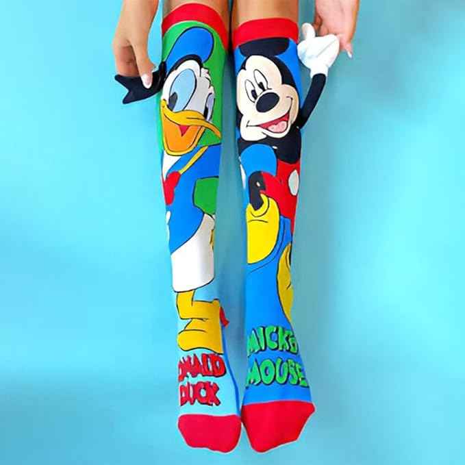 Donald Duck & Mickey Mouse 3D Knee-High Socks