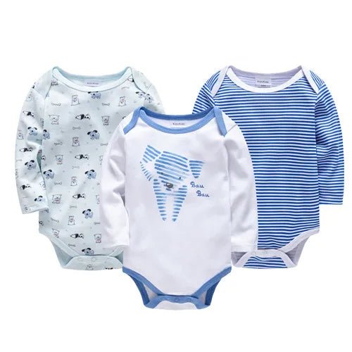 3pcs / 6pcs Set Baby Boy Long Sleeve Bodysuit - itzy bitsy