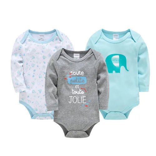 3pcs / 6pcs Set Baby Boy Long Sleeve Bodysuit - itzy bitsy