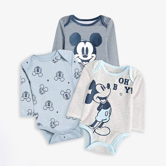 3Pcs Mickey Mouse Rompers - itzy bitsy