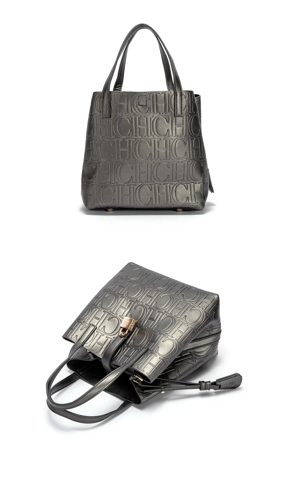 CHCH Women's Matryoshka Locked Hobo Bucket Bag