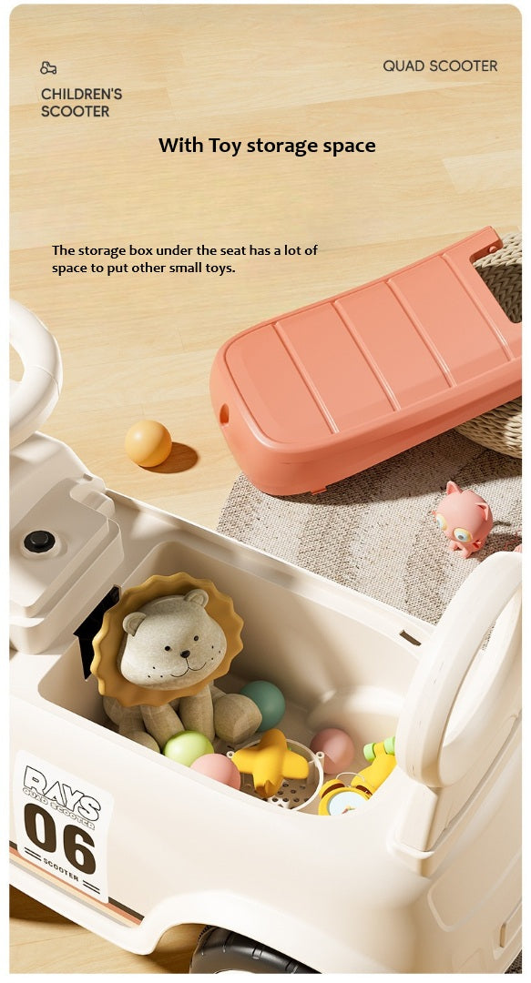 Children's Quad Ride On Car with Music and Light