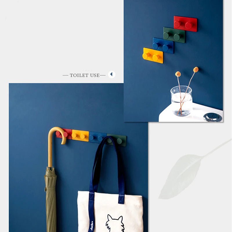 4pcs/set Building Block Key Holder / Wall Hook - itzy bitsy