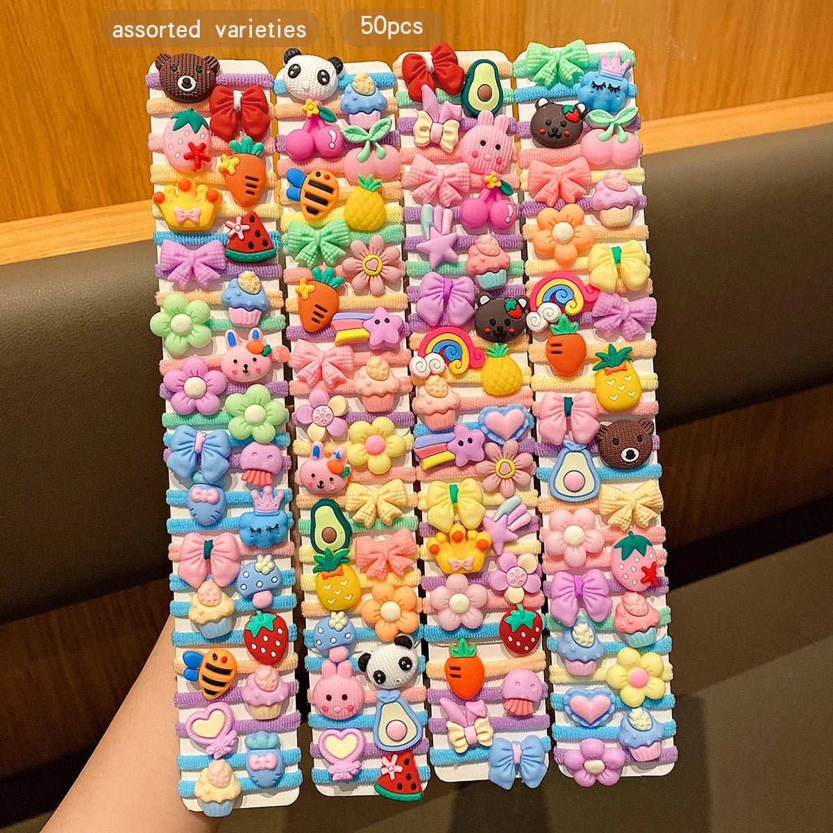 50 Random Cute and Colorful Styles Rubber Bands - itzy bitsy