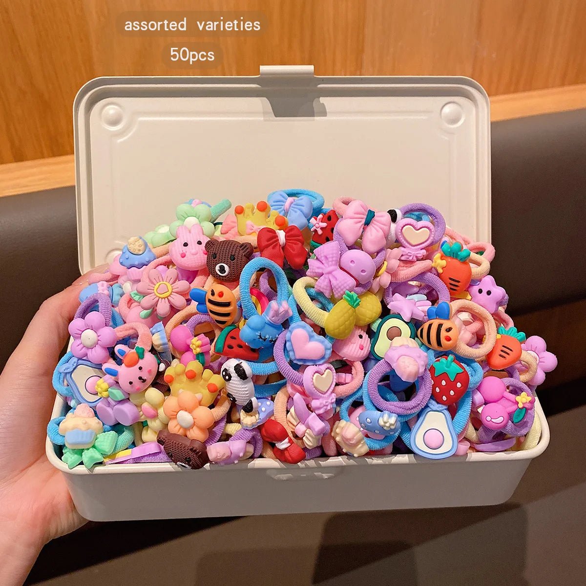 50 Random Cute and Colorful Styles Rubber Bands - itzy bitsy