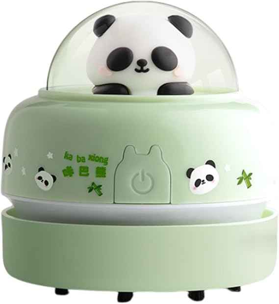 Desktop Vacuum - Crumb Vacuum for Table, Cartoon Desktop Duster | Cartoon Design Energy Saving Vaccum, Adorable Battery Operated Portable Cordless Desk Duster for Cleaning Eraser Crumbs, Hairs