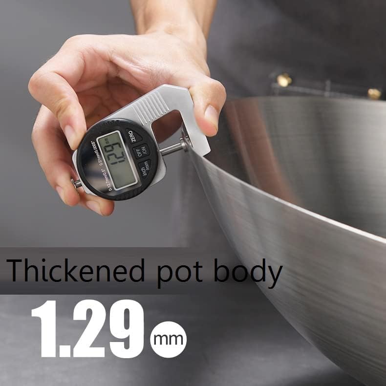 Commercial Size Stainless Steel Uncoated Double Handle Wok/Frying Pan