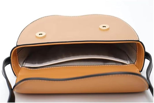 Curve Wave Crossbody Saddle Bag