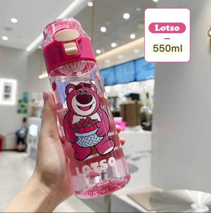 550ml Cartoon Clear Water Bottle - itzy bitsy