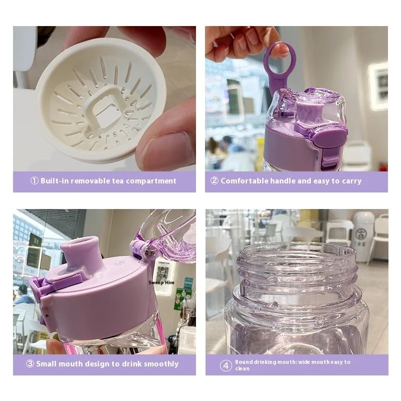 550ml Cartoon Clear Water Bottle - itzy bitsy