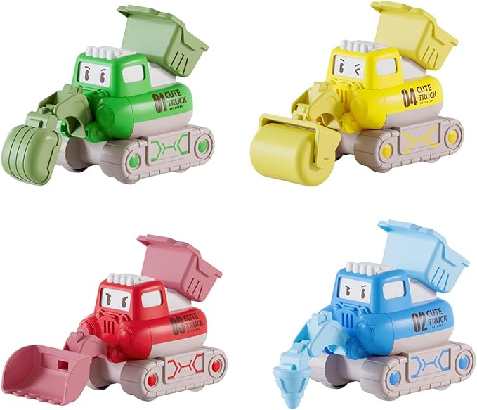 Pull Back Toy - Funny Push and Go,Small Construction, Interactive Kids Toys for Girls, Kids, Christmas Aged 3+