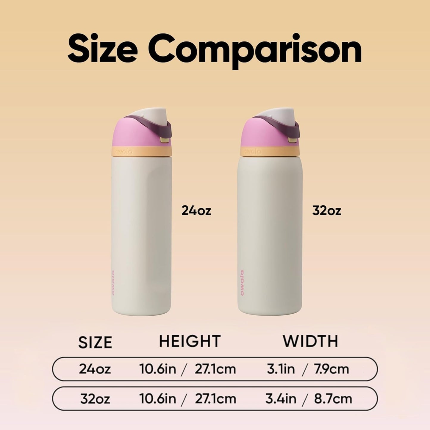 Owala FreeSip Insulated Stainless Steel, BPA-Free Water Bottle - 24oz/32oz