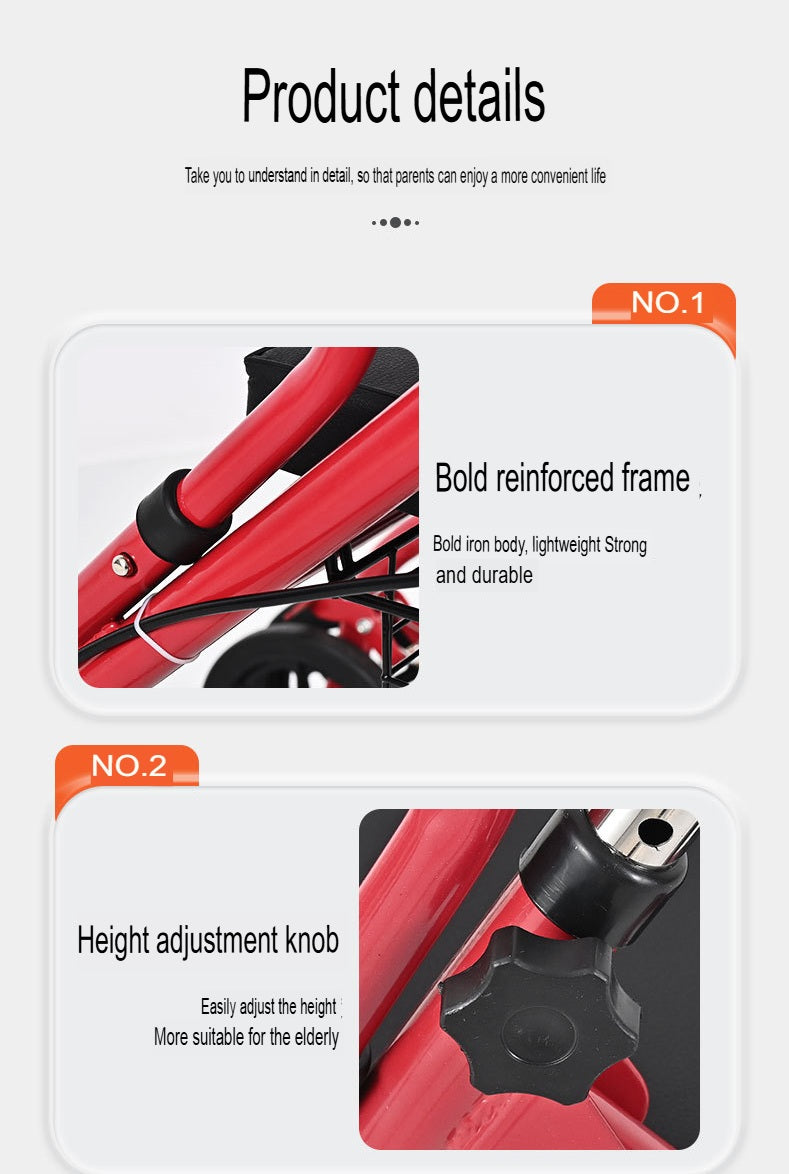 Walking Frame Compact Foldable Rollator Mobility Walker