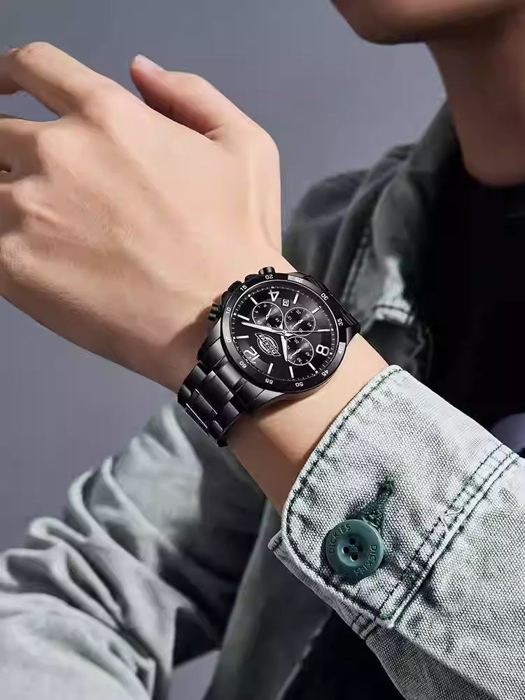Dickies Watch Men's Steel Belt Business Fashion Three Eyes Multifunctional Men's Watch 2024 Trend New CL587