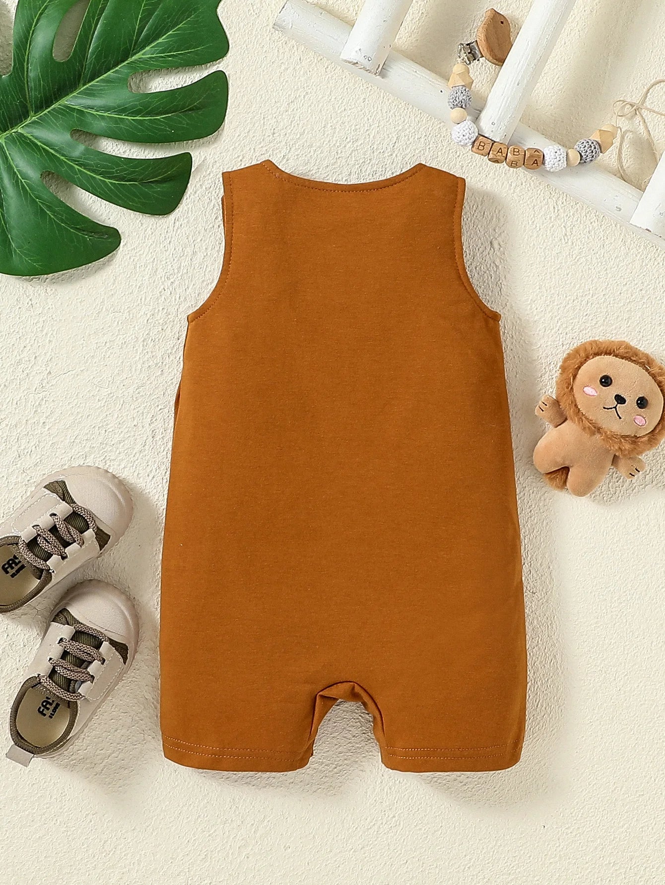 Summer Sleeveless Animal Design Jumpsuit