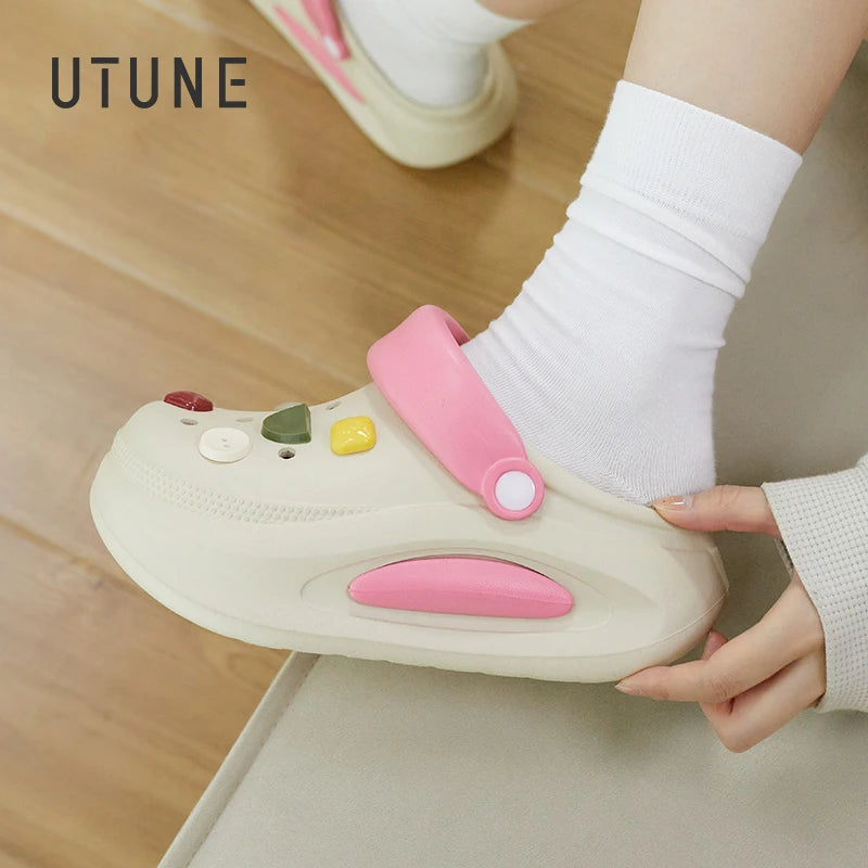 UTUNE Thick Sole Unisex Sandals 6cm Heels