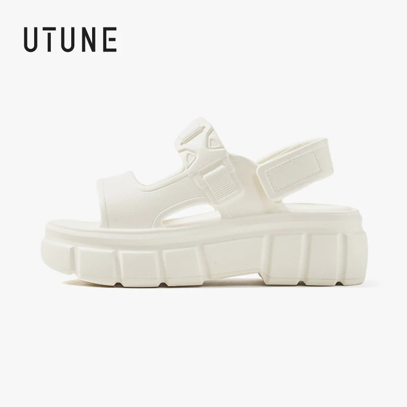 UTUNE Platform Sandals for Women - Stylish Summer Adjustable Straps Sandals