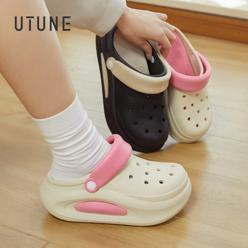 UTUNE Thick Sole Unisex Sandals 6cm Heels