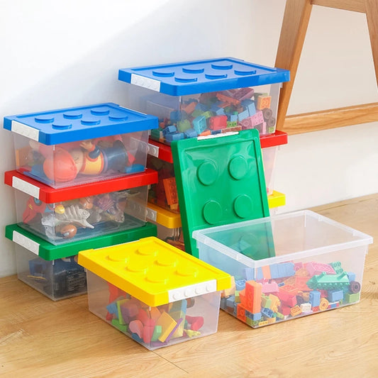 Kids Building Block Storage Box Toys Organizer Stackable Block Case Container Books Stationary Holder Sundries Snack Container