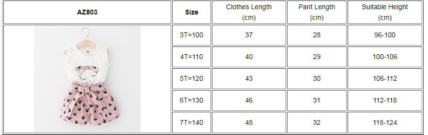 Girls Clothing Sets Sleeveless Blouse +  Skirt