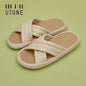 UTUNE Mute Linen Slippers - Japanese Mesh Style