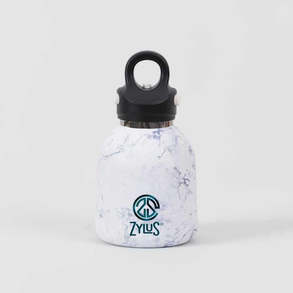 Kids Insulated Twist Free Water Bottle - Marble 400ml