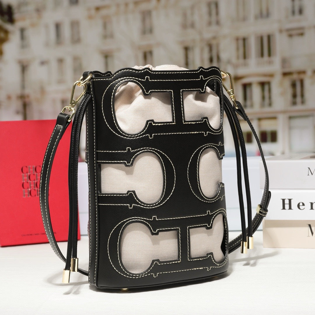 CHCH Doma Insignia Cut Out Bucket | Small Shoulder Bag