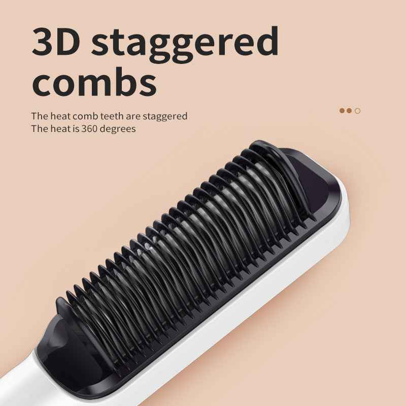 Pink Multifunctional Electric Hair Straightening Comb (Copy)