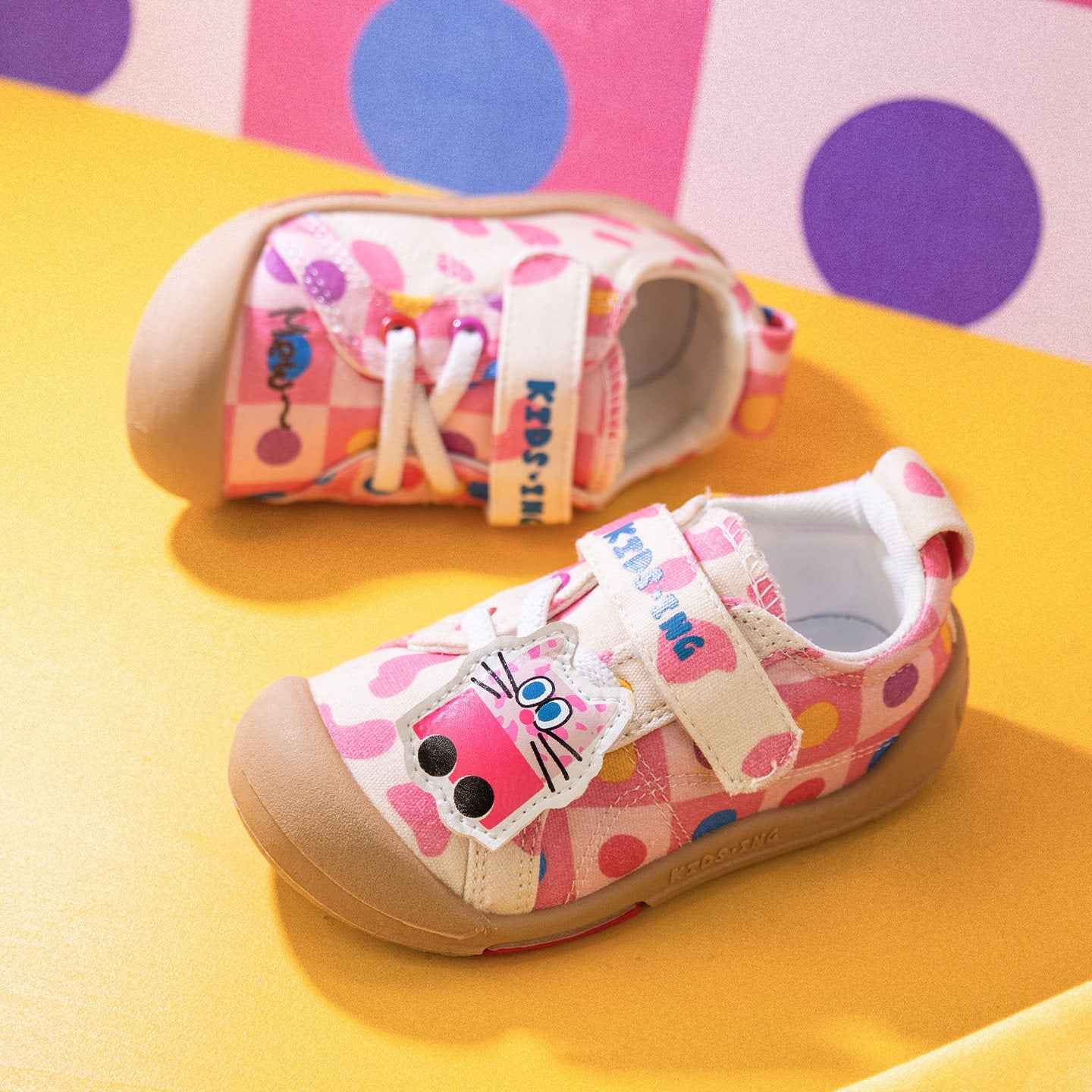 Kidsing Kedi Star Toddler Canvas Shoes Kids Non-Slip Soft Sole Sneakers 3.0
