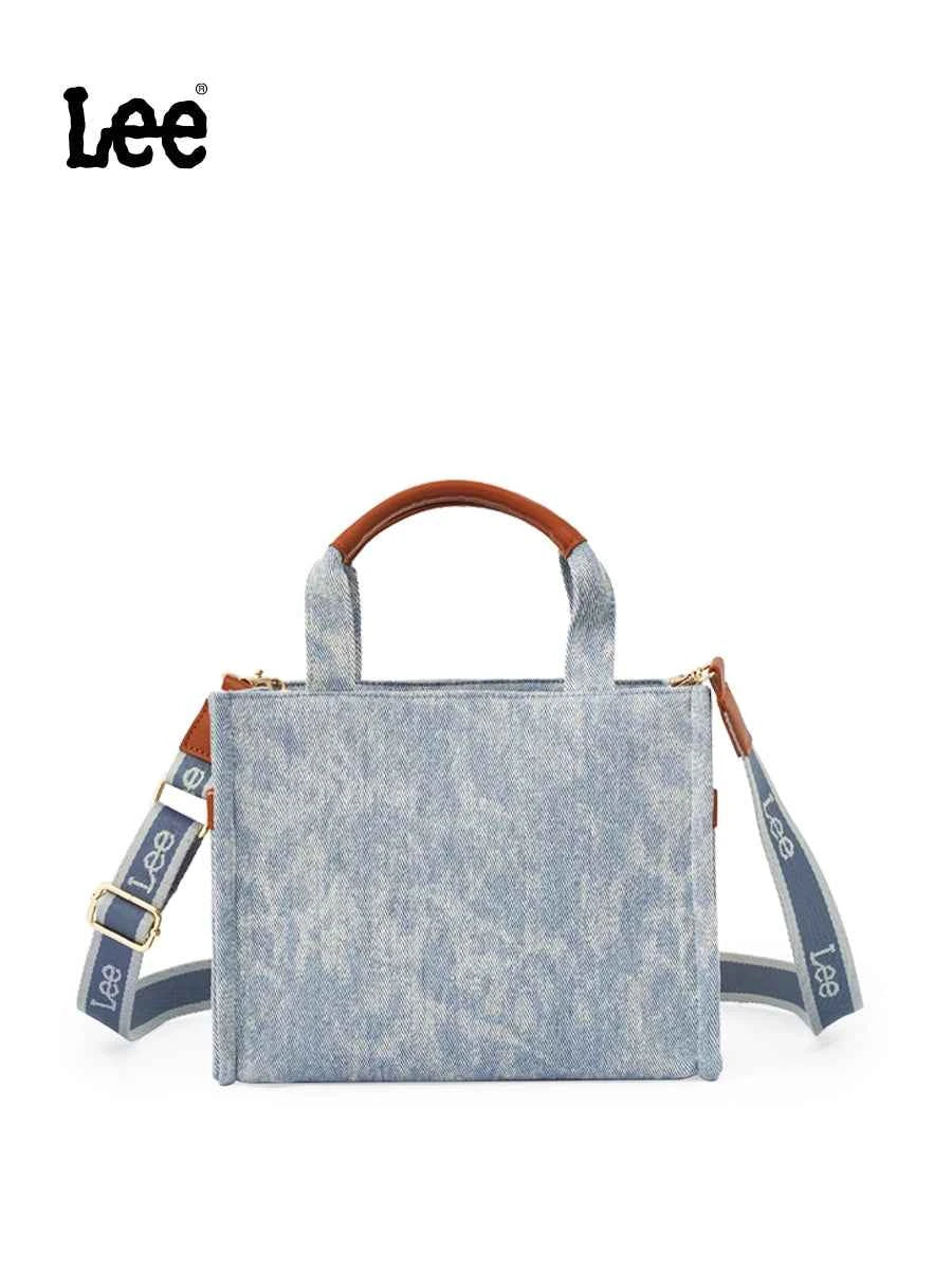 Lee official crossbody bag girls fashion versatile casual denim tote bag commuter shoulder bag work tote bag