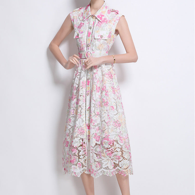 Women's Hollow Crochet Lace Dress