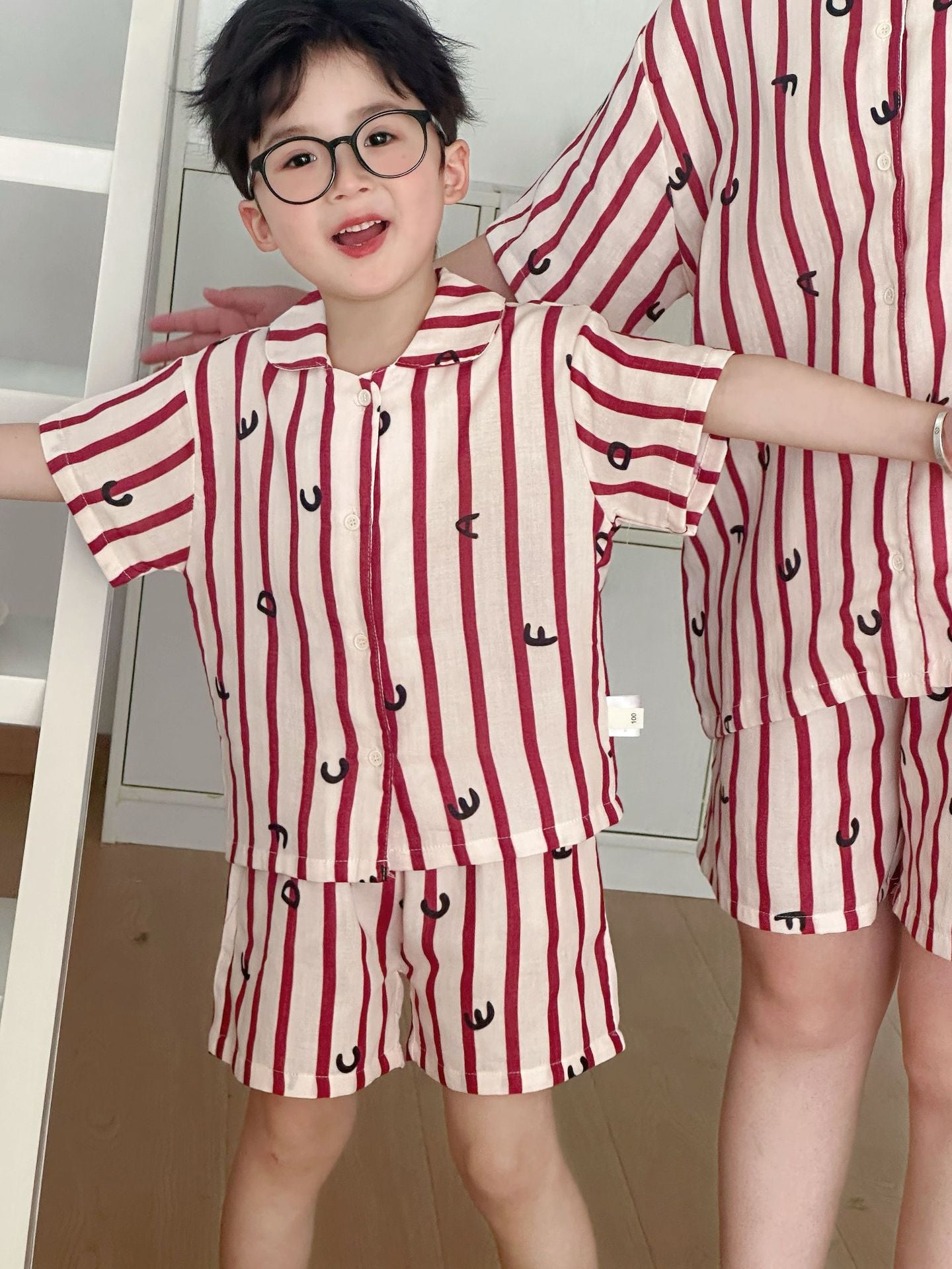 Cotton Children's Short-sleeved Pajama Set