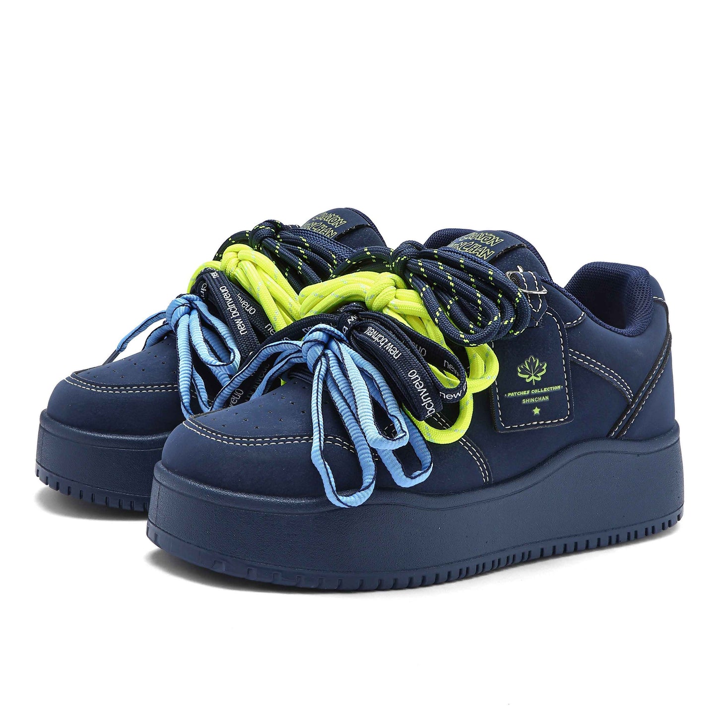 Crayon Shin-Chan Collaboration Suede Thick Sole Sneakers