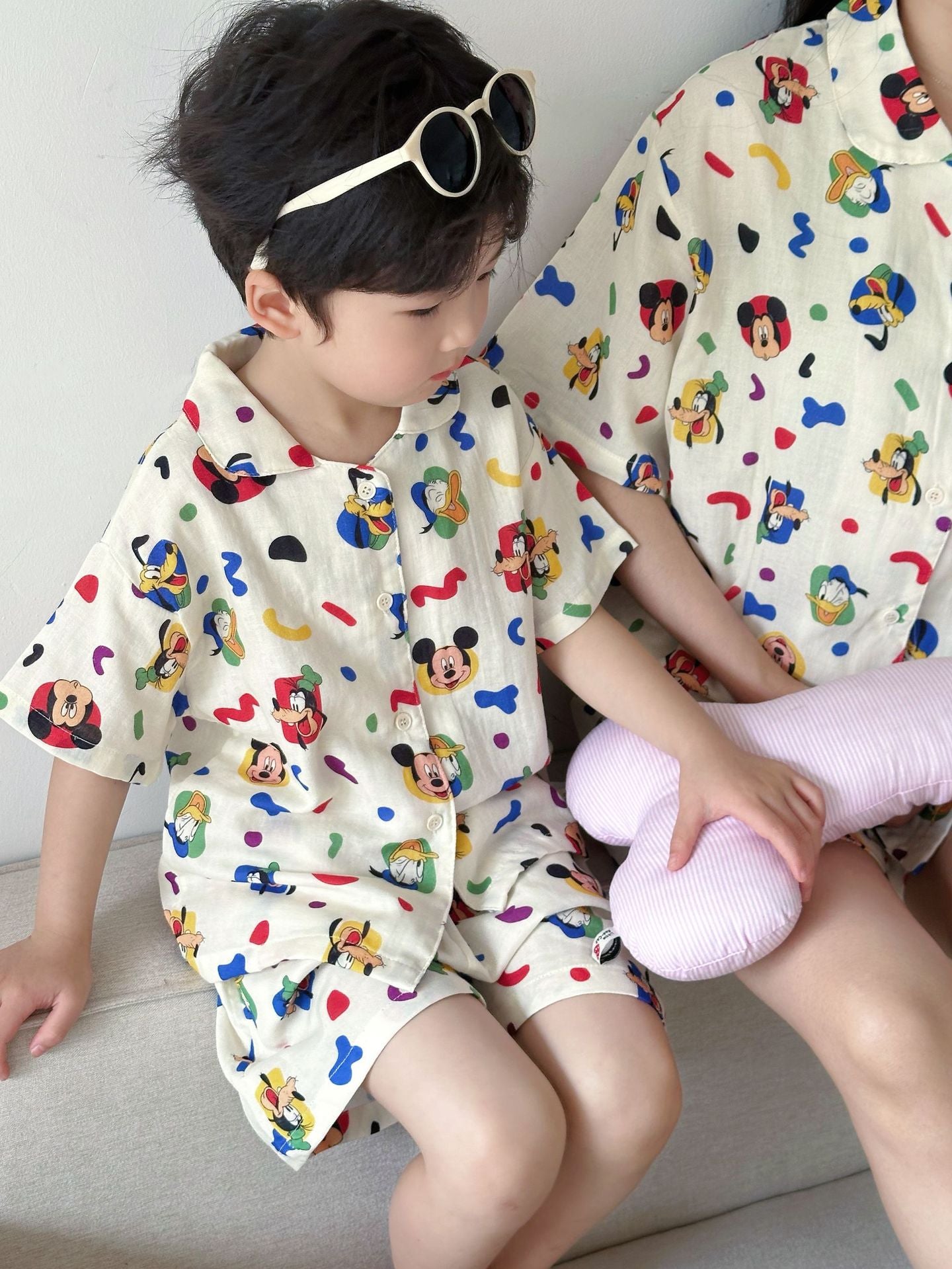 Cotton Children's Short-sleeved Pajama Set