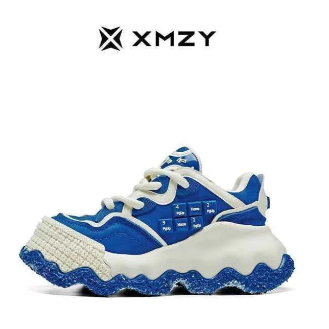 Stellar Nova - Chunky Sole Colorblock Sneakers-White