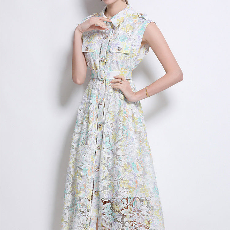 Women's Hollow Crochet Lace Dress