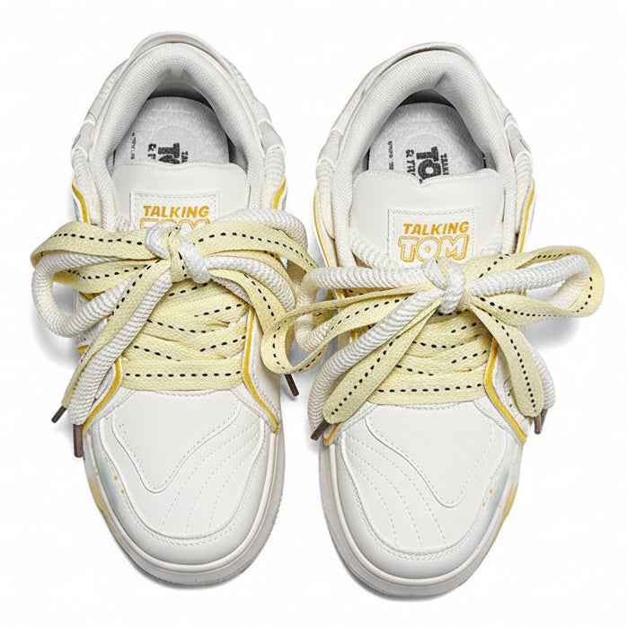 TALKING TOM | Graffiti Casual Sneakers - Yellow