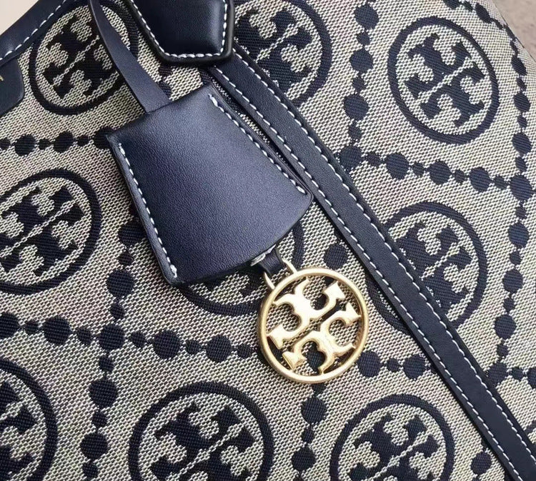 Tory Burch Perry T Monogram Jacquard Tote Bag