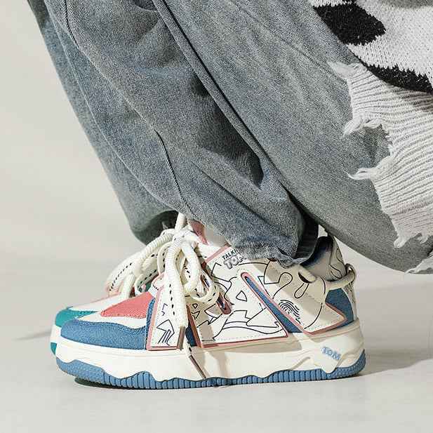 TALKING TOM | Graffiti Casual Sneakers - 2 Tone Intense