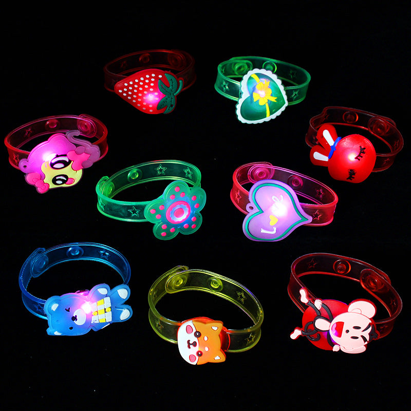 Glitter bracelet LED glow bracelet glitter watch glitter wristband hot sale at summer night market street stalls
