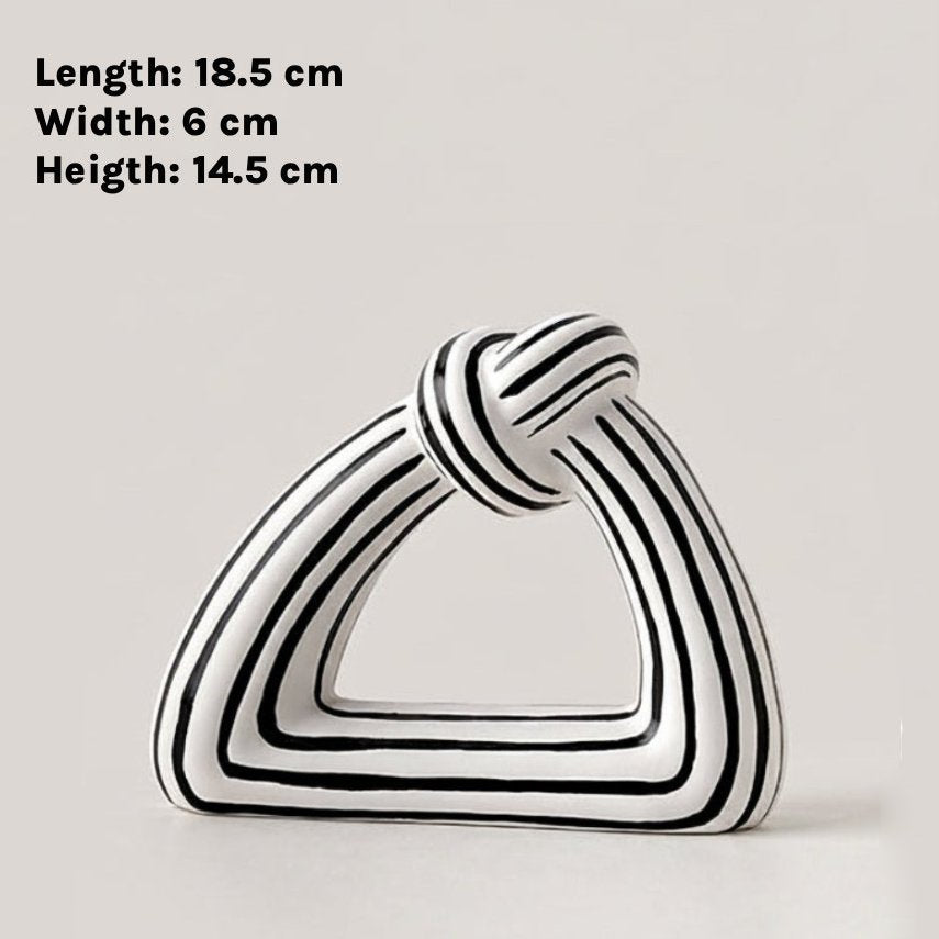 Monochrome Knot Ceramic Vase Home Decor